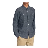 RVCA Men's Harvest Neps Flannel Long Sleeve Shirt