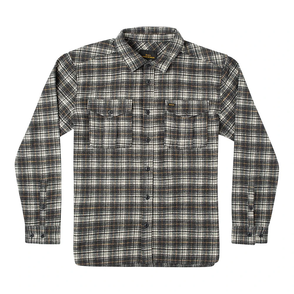 RVCA Men's Reynolds Flannel Long Sleeve Shirt