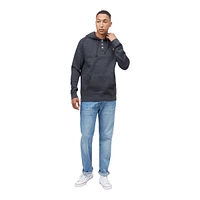 Tentree Men's Oberon 1/4 Button Pullover Hoodie, Midweight Cotton, Kangaroo Pocket