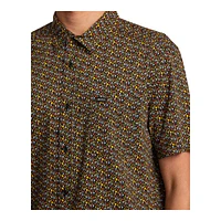 RVCA Men's Micro Garden Short Sleeve Shirt