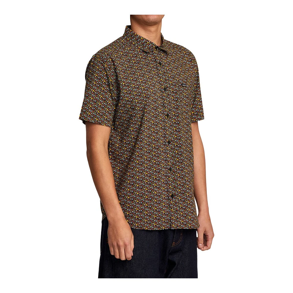 RVCA Men's Micro Garden Short Sleeve Shirt