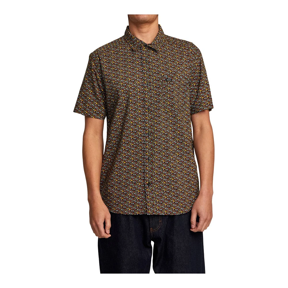 RVCA Men's Micro Garden Short Sleeve Shirt