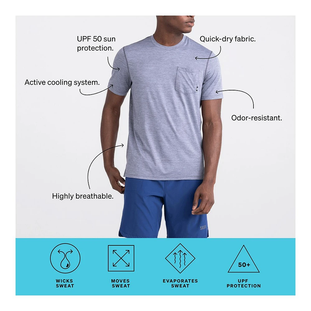 SAXX Men's Droptemp Cooling Pocket T Shirt