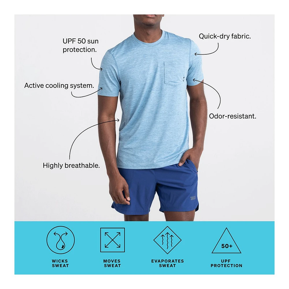 Saxx Men's Droptemp Cooling Pocket T Shirt