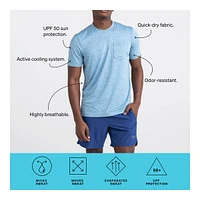 Saxx Men's Droptemp Cooling Pocket T Shirt