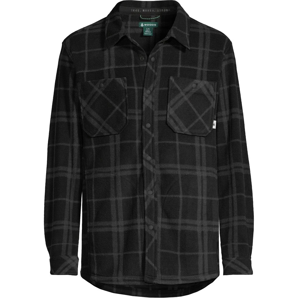 Woods Men's Hasler Fleece Button Up T Shirt