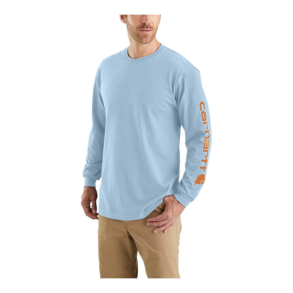 Carhartt Men's Heavyweight Logo Long Sleeve T Shirt