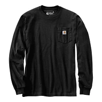 Carhartt Men's Heavyweight Pocket Script Long Sleeve T Shirt