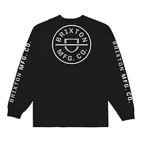 Brixton Men's Crest Long Sleeve T Shirt