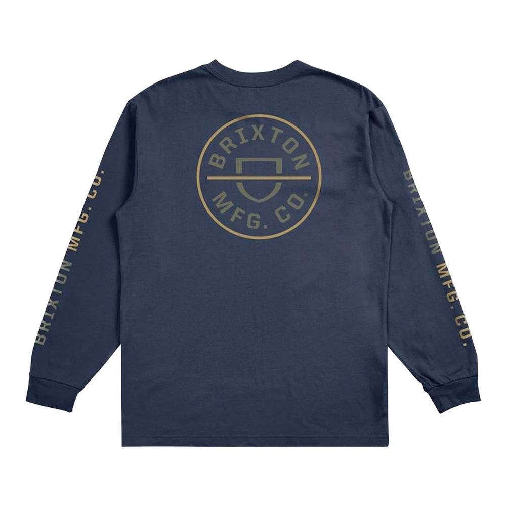 Brixton Men's Crest Long Sleeve T Shirt