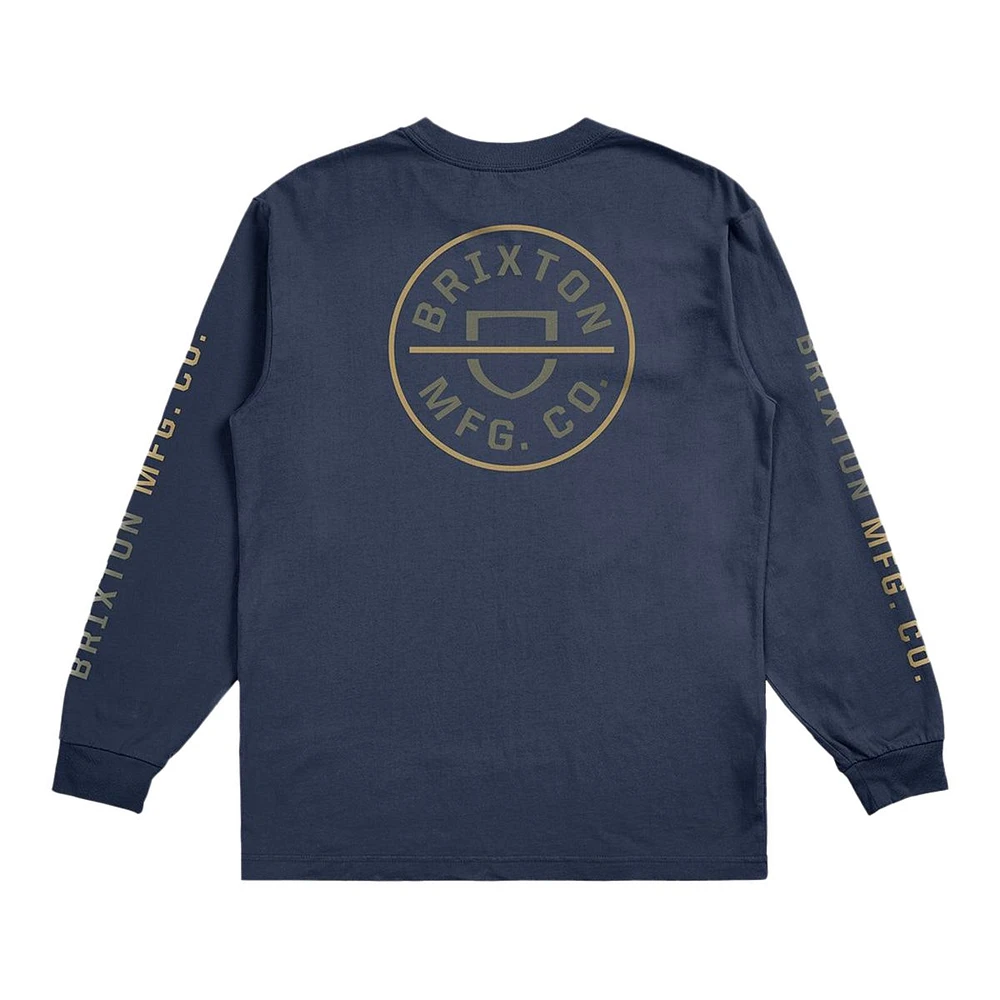 Brixton Men's Crest Long Sleeve T Shirt