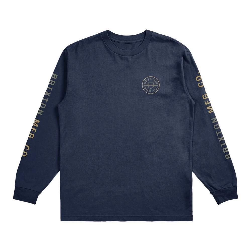 Brixton Men's Crest Long Sleeve T Shirt