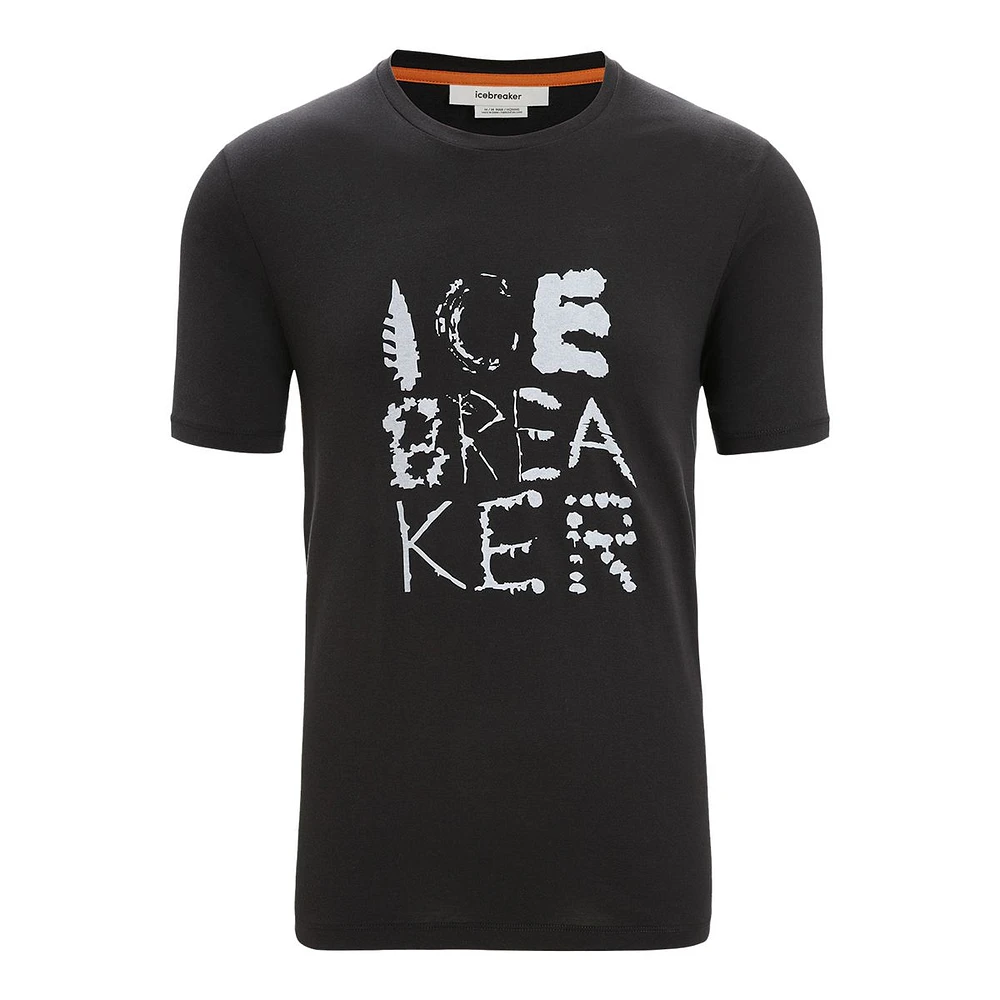 Icebreaker Men's Cotton Natural Logo T Shirt