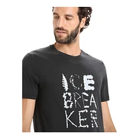 Icebreaker Men's Cotton Natural Logo T Shirt