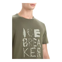 Icebreaker Men's Cotton Natural Logo T Shirt