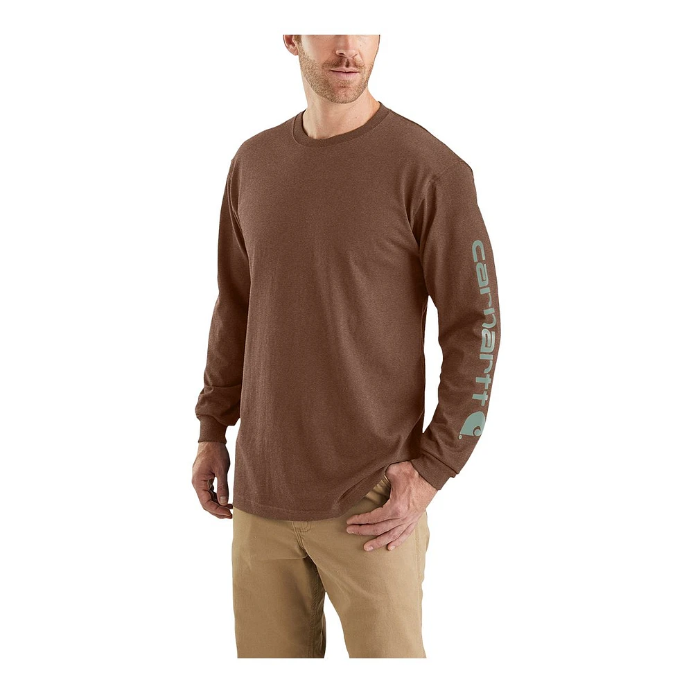 Carhartt Men's Heavyweight Logo Long Sleeve T Shirt