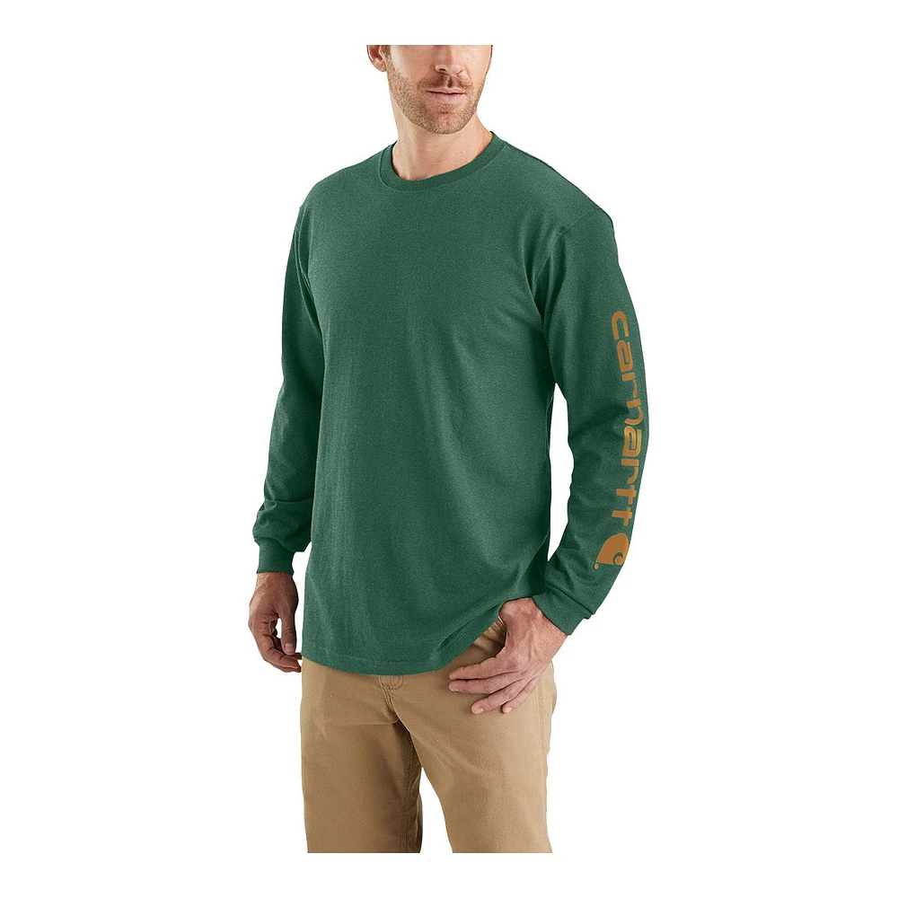 Carhartt Men's Heavyweight Logo Long Sleeve T Shirt