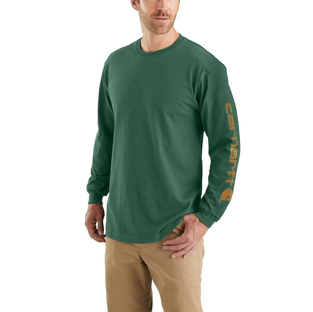 Carhartt Men's Heavyweight Logo Long Sleeve T Shirt