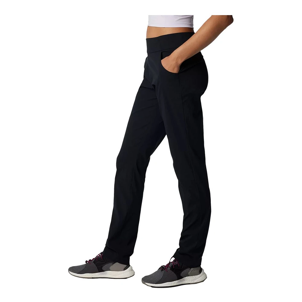 Columbia Women's Anytime Casual Pull On Pants, Hiking, Casual, Slim Fit, Mid Rise, Stretch