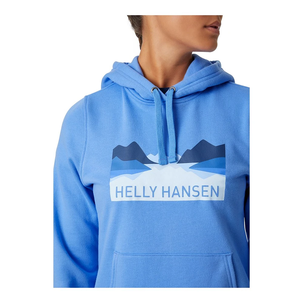 Helly Hansen Women's Nord Graphic Pullover Hoodie, Kangaroo Pocket