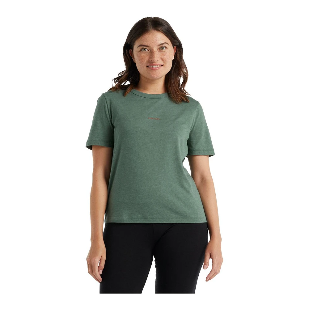 Icebreaker Women's Central Wool Blend Hiking T Shirt