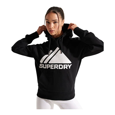 Superdry Women's Mountain Sport Mono Pullover Hoodie, 100% Cotton, Kangaroo Pocket