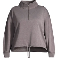 Ripzone Women's Crescent Half Zip French Terry Pullover