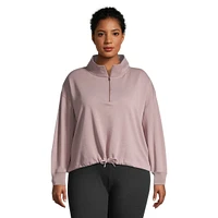 Ripzone Women's Crescent Half Zip French Terry Pullover