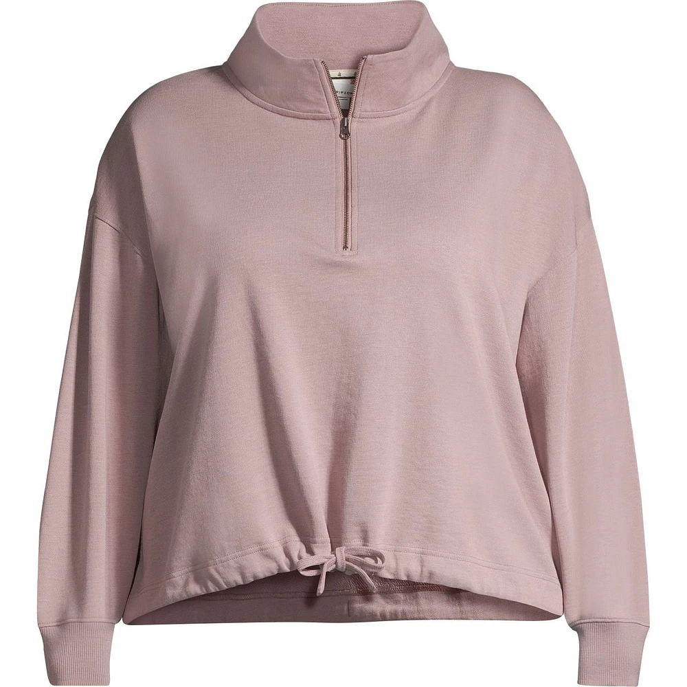 Ripzone Women's Crescent Half Zip French Terry Pullover