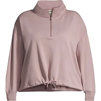 Ripzone Women's Crescent Half Zip French Terry Pullover