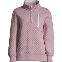 Woods Women's Farnham III Turtleneck Quilted Sweatshirt, Relaxed Fit