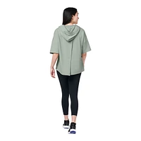 FWD Women's Vented Short Sleeve Hoodie, Oversized