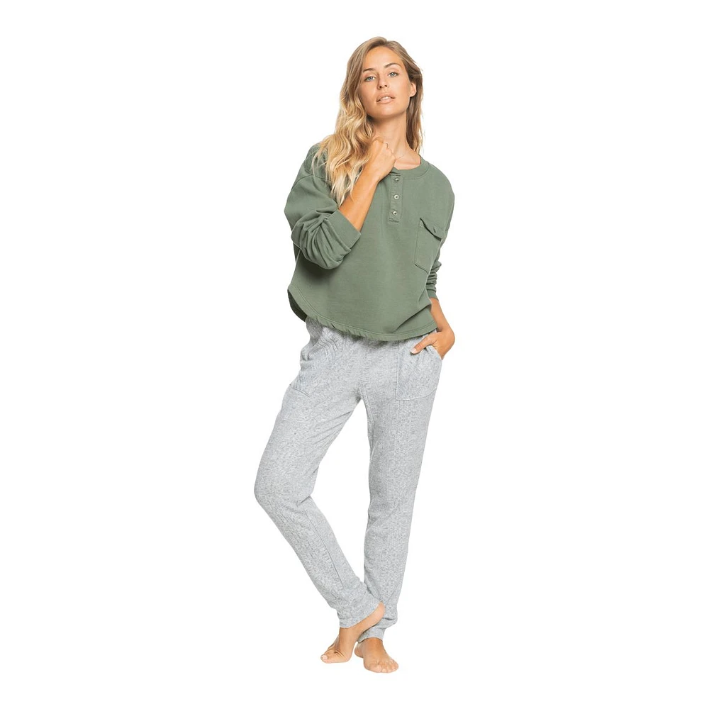 Roxy Women's Sweet Surf Crewneck Crop Sweatshirt, Relaxed Fit