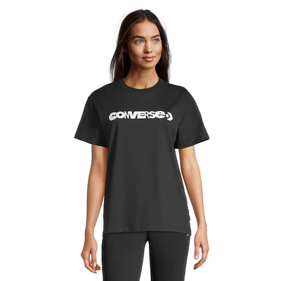 Converse Women's Eat Your Fruit Long Sleeve Cotton T Shirt, Relaxed Fit