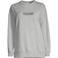 Calvin Klein Women's Reimagined Crewneck French Terry Lounge Sweatshirt, Relaxed Fit