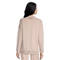 Calvin Klein Women's Reimagined Crewneck French Terry Lounge Sweatshirt, Relaxed Fit