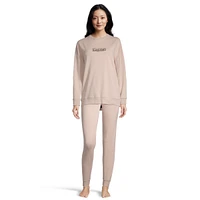 Calvin Klein Women's Reimagined Crewneck French Terry Lounge Sweatshirt, Relaxed Fit