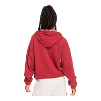 Roxy Women's Down The Line Half-Zip Sweatshirt Hoodie, Cotton Blend, Kangaroo Pocket