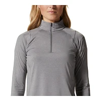 Mountain Hardwear Women's Crater Lake™ Long Sleeve Quarter Zip Jersey, Slim Fit, UPF 50