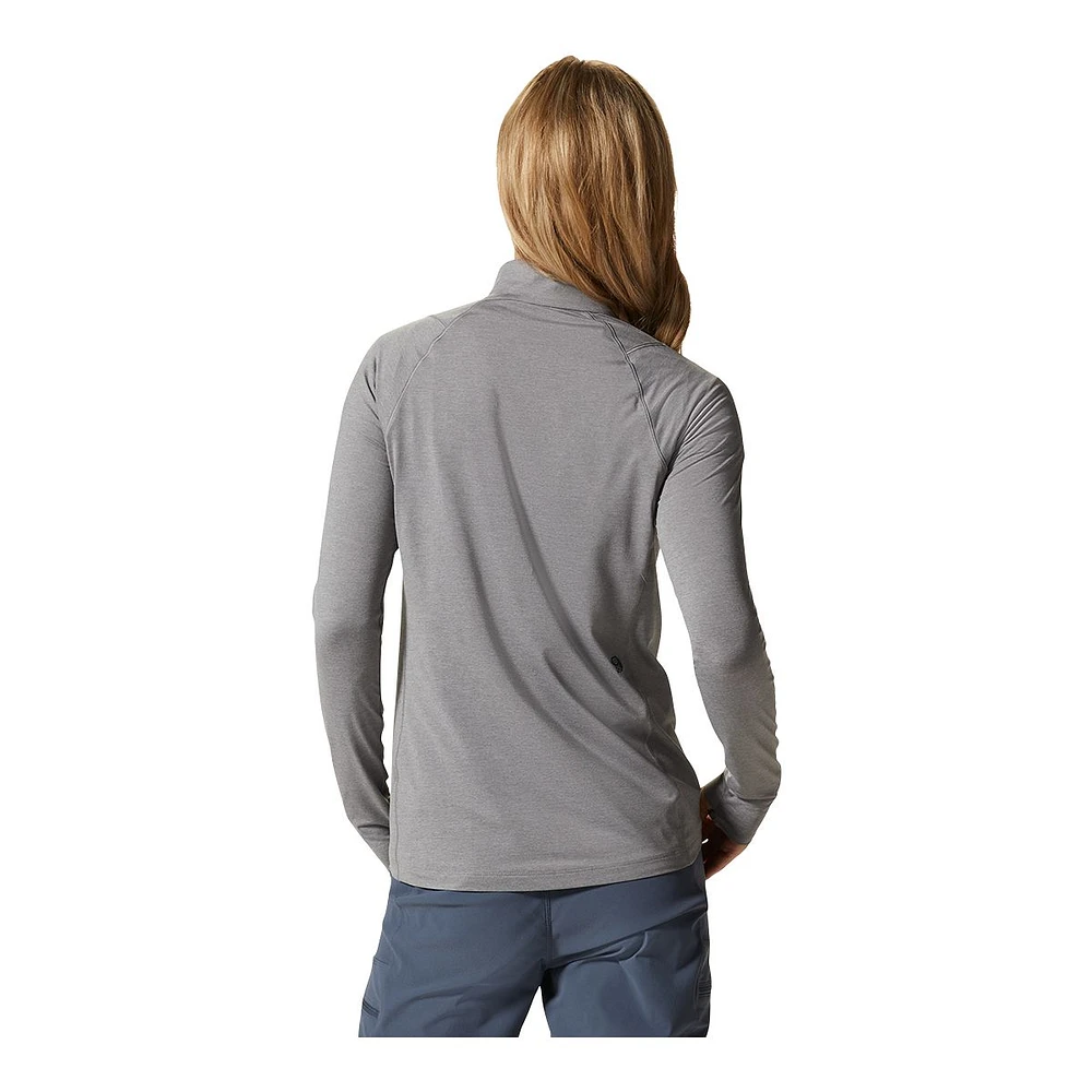 Mountain Hardwear Women's Crater Lake™ Long Sleeve Quarter Zip Jersey, Slim Fit, UPF 50