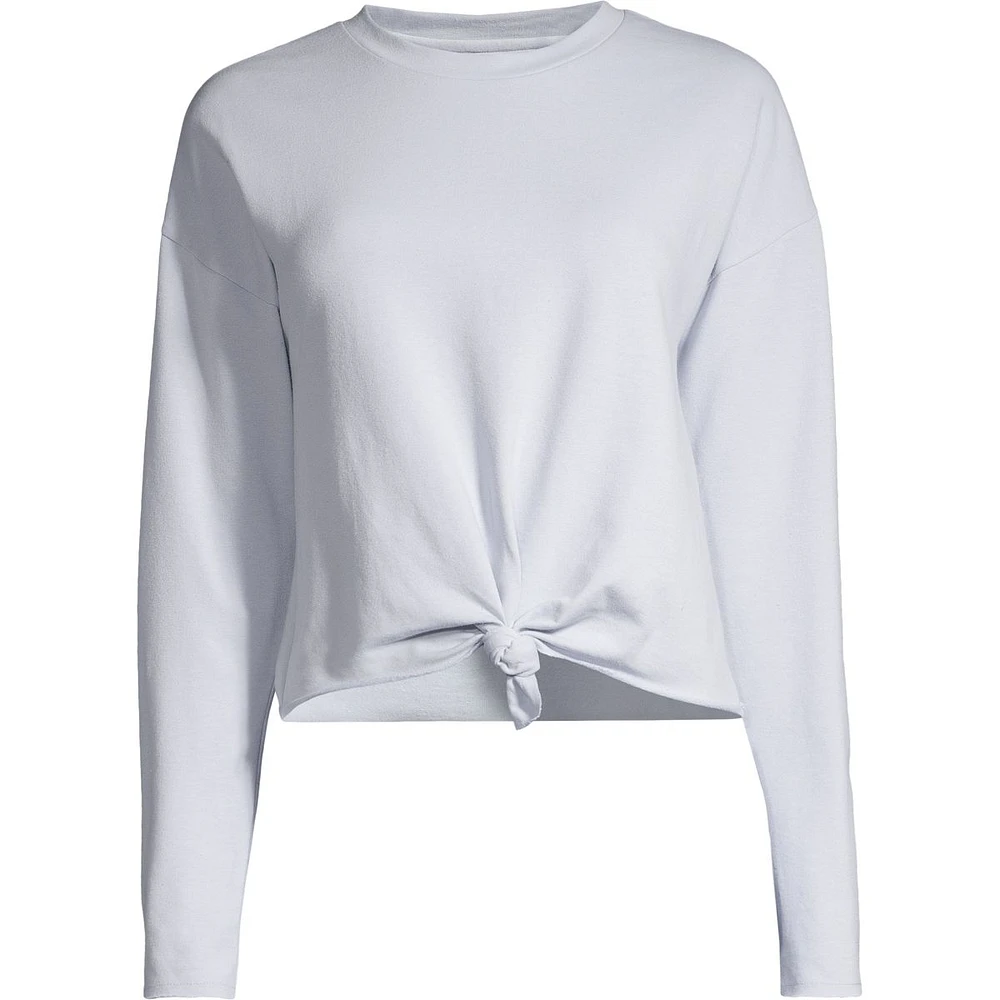 O'Neill Women's Long Sleeve French Terry Tie Crop Shirt