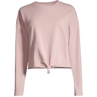 O'Neill Women's Long Sleeve French Terry Tie Crop Shirt