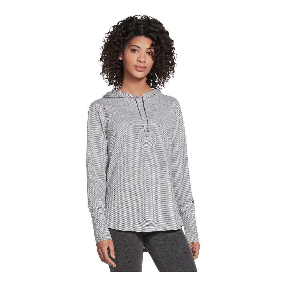 Skechers Women's Harmony Stripe Pullover Hoodie, Kangaroo Pocket