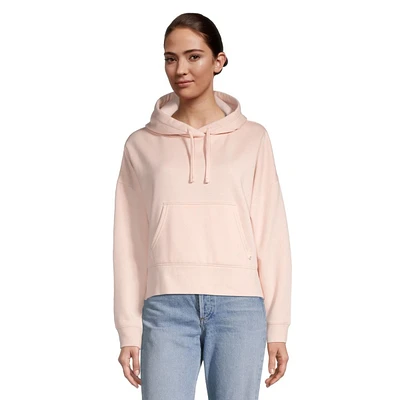 Ripzone Women's Nora Pullover Cropped Hoodie, Cotton Blend, Kangaroo Pocket