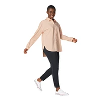 Friday FWD Women's Long Sleeve Half Zip Shirt, Loose Fit