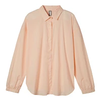 Friday FWD Women's Long Sleeve Half Zip Shirt, Loose Fit