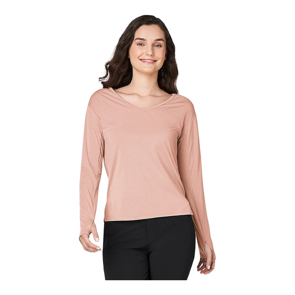 Friday FWD Women's Modal Minimal Long Sleeve T Shirt