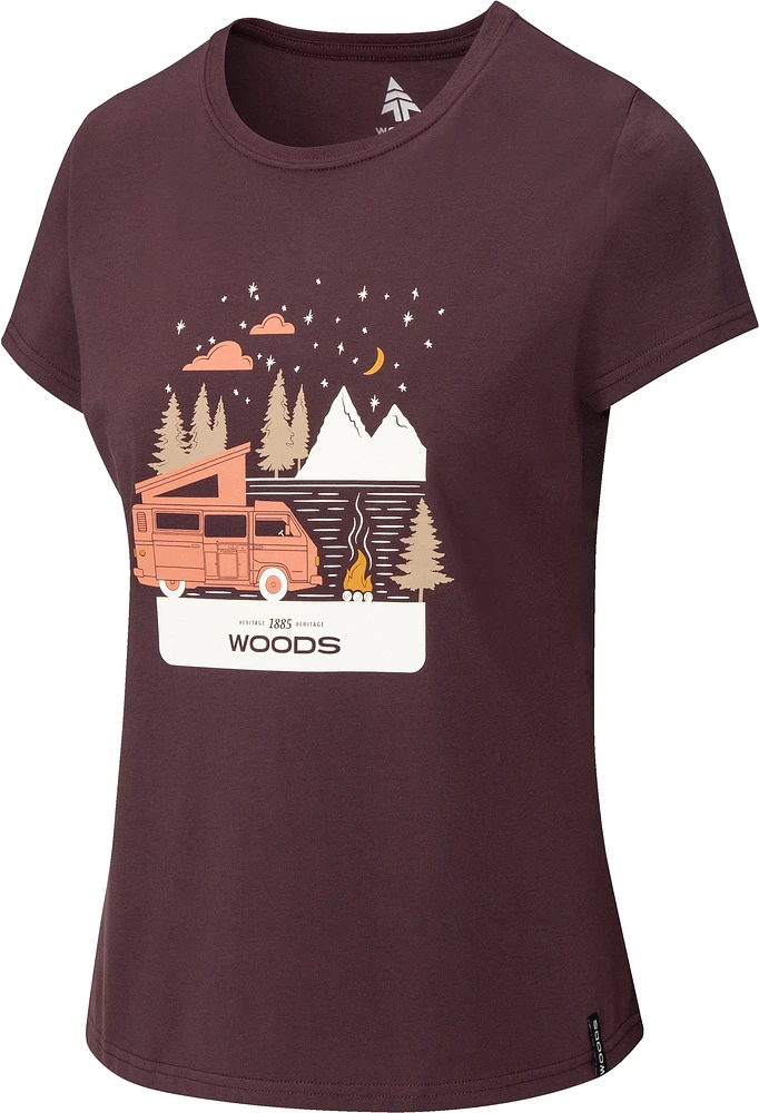 Woods Women's Cayley Graphic Cotton Blend T Shirt, Plus