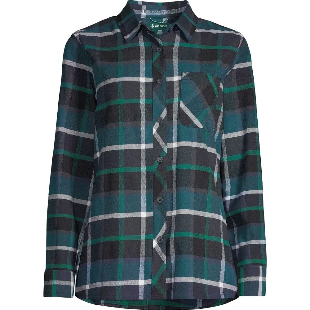 Woods Women's Niles Flannel Shirt, Relaxed Fit