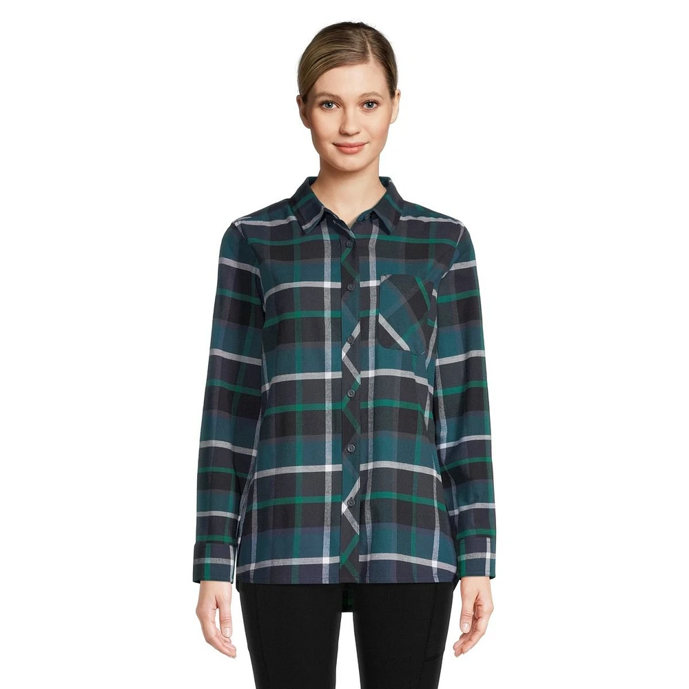 Woods Women's Niles Flannel Shirt, Relaxed Fit